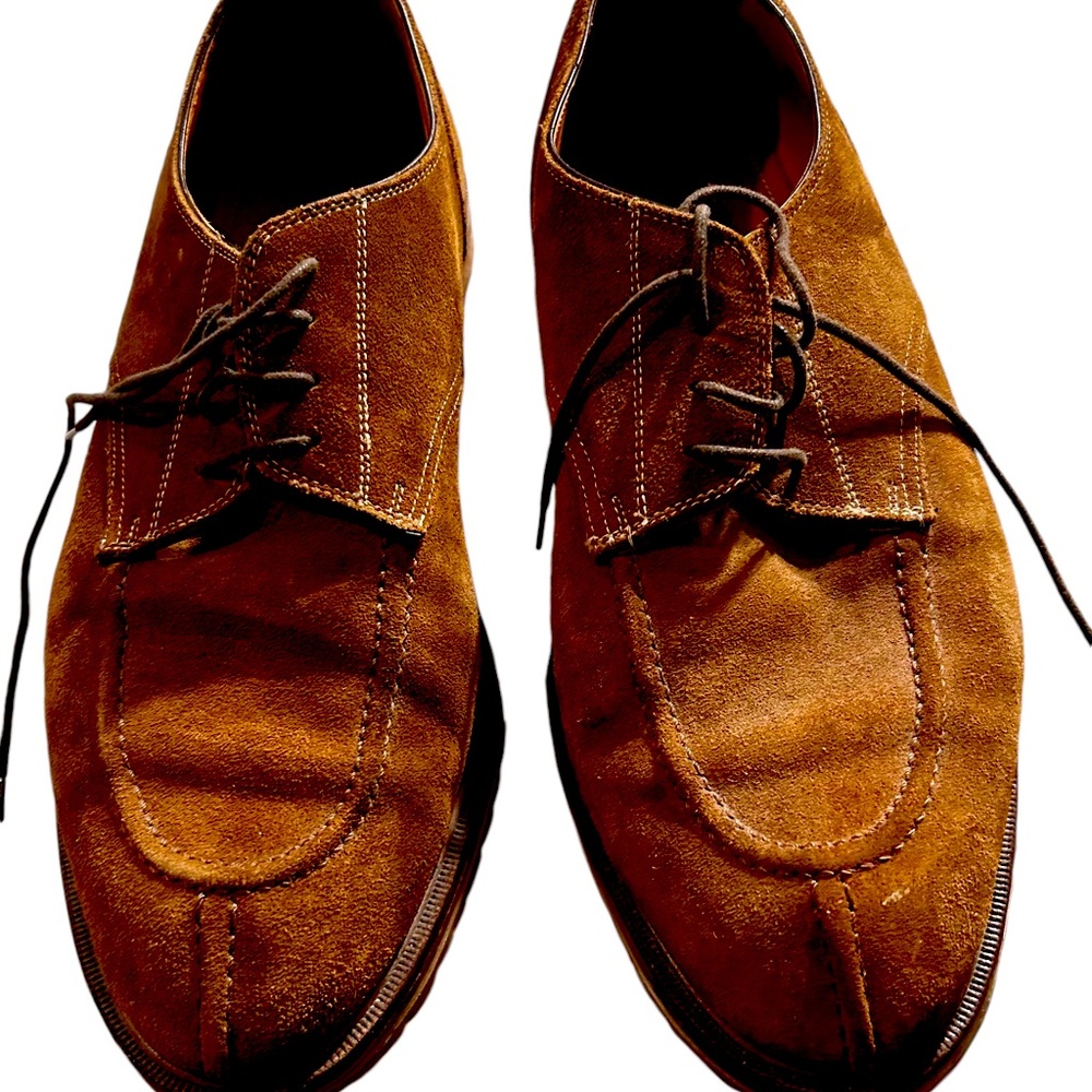 Zelli Moustache Men’s Oxford Suede Shoes-Vintage